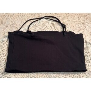 Forever‎ 21 Black Crop Top Cami Tank Adjustable Straps Size Medium